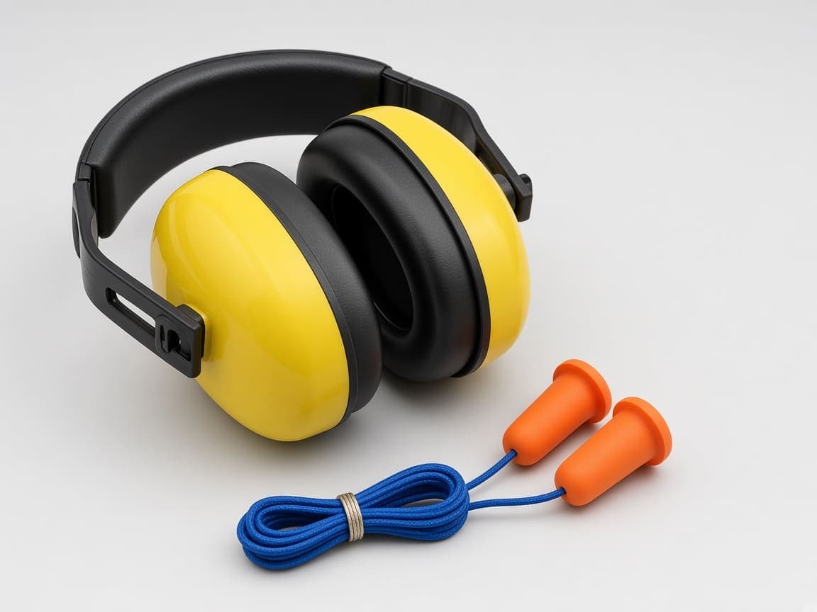 Hearing Protection — Ear muffs and ear plugs for noisy sites, workshops, and warehouses.