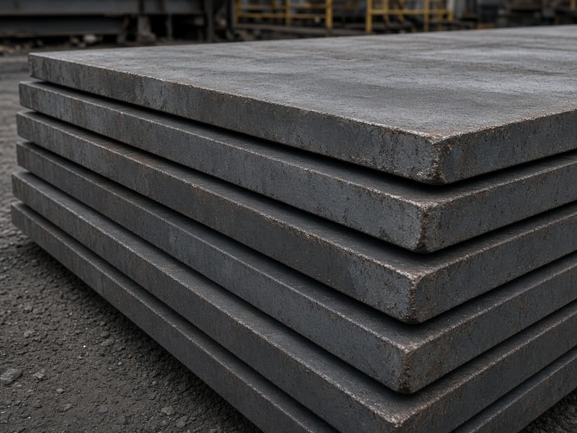 Steel Plates — Heavy steel plates for fabrication, structural work, and industrial projects.